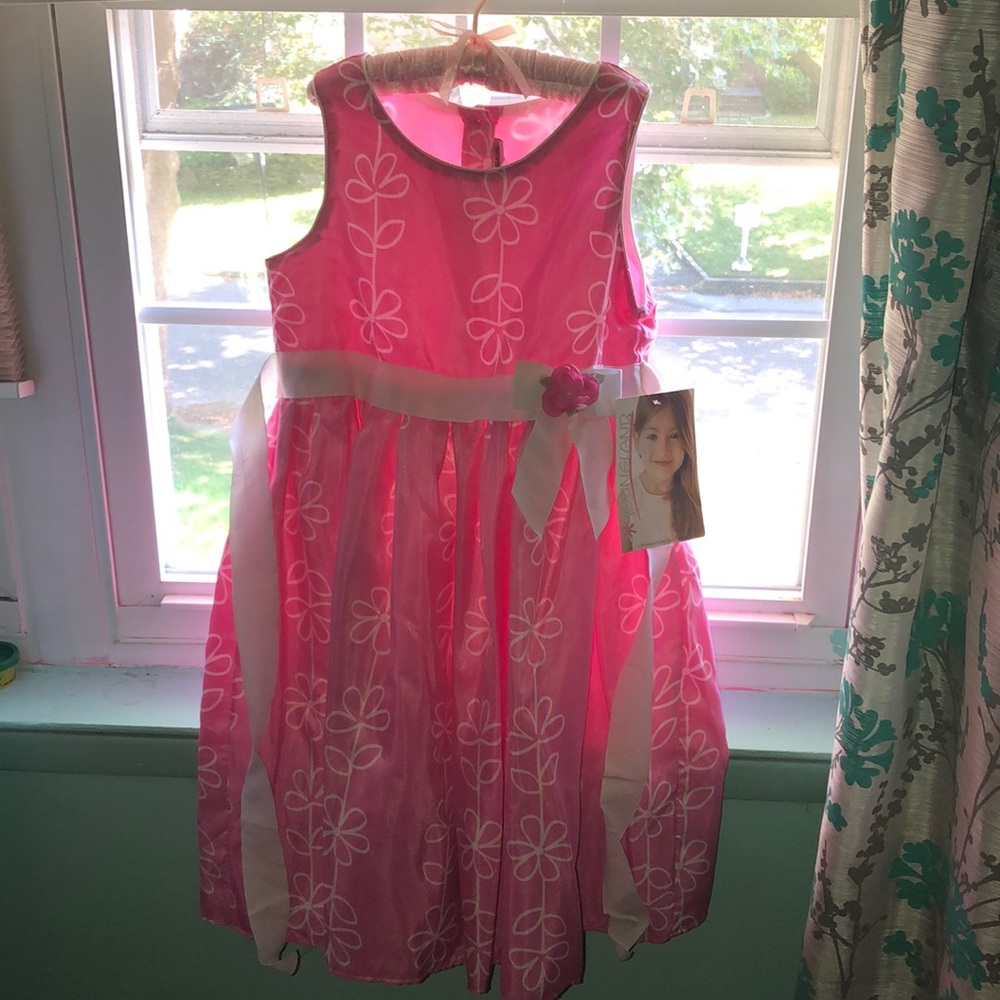 floral design button up dress